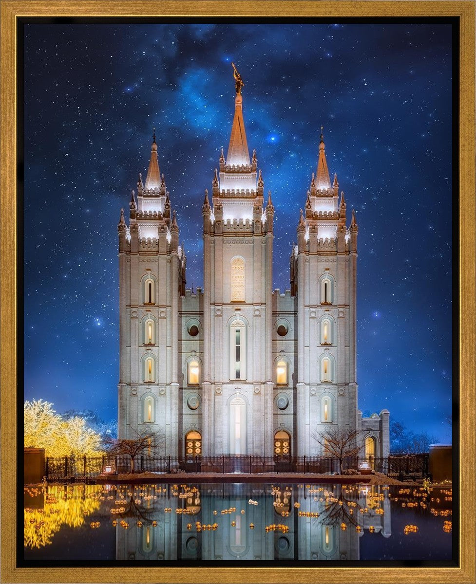 Salt Lake Starry Night Gallery Wrap