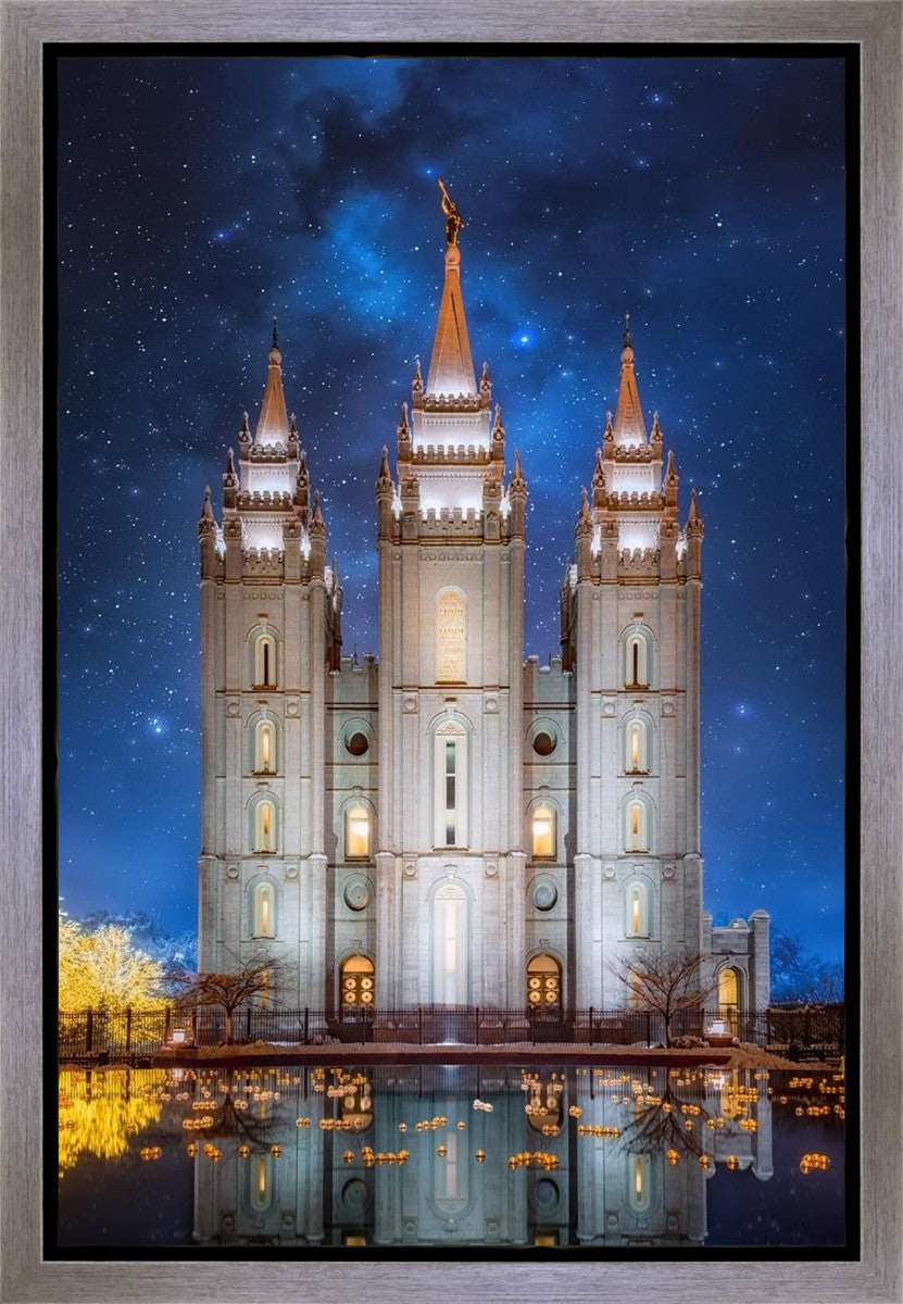 Salt Lake Starry Night Gallery Wrap