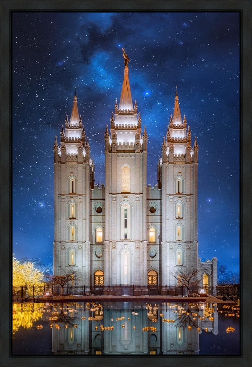 Salt Lake Starry Night Gallery Wrap