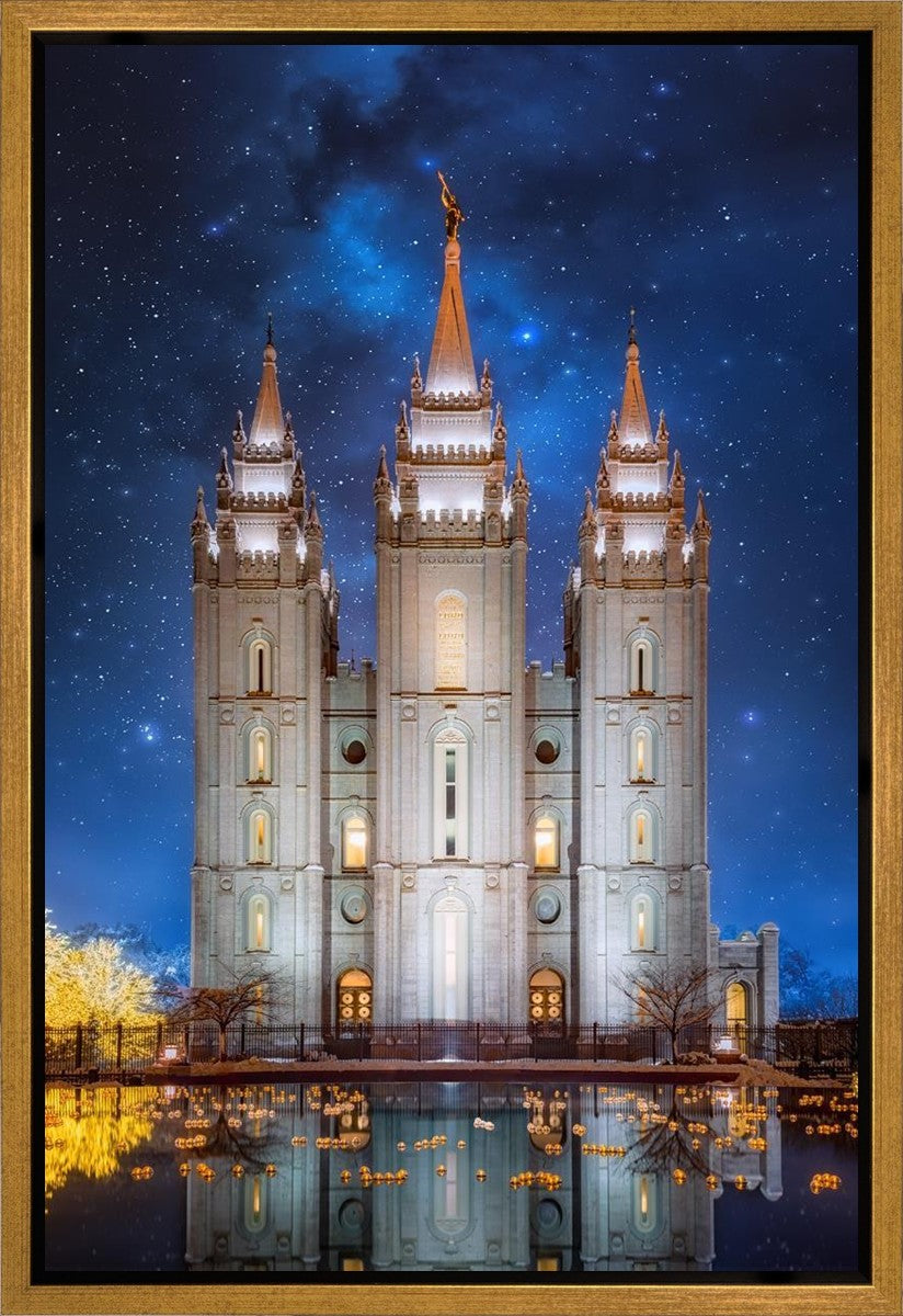 Salt Lake Starry Night Gallery Wrap