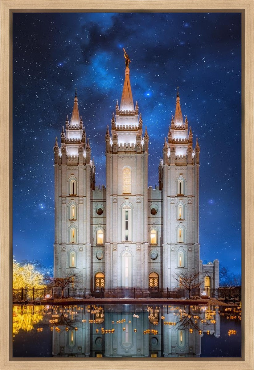 Salt Lake Starry Night Gallery Wrap