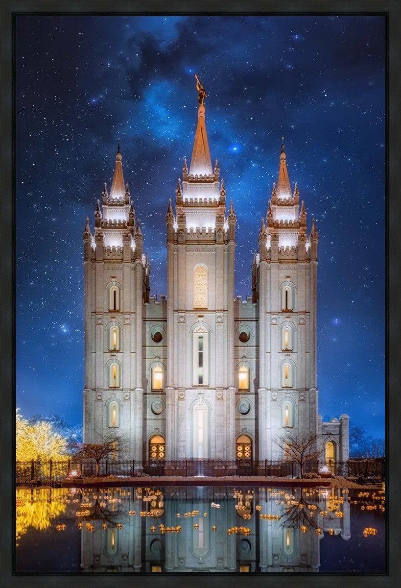 Salt Lake Starry Night Gallery Wrap