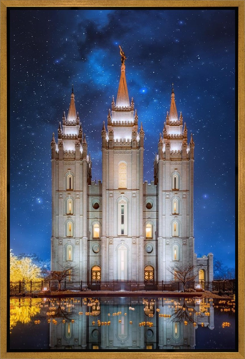 Salt Lake Starry Night Gallery Wrap