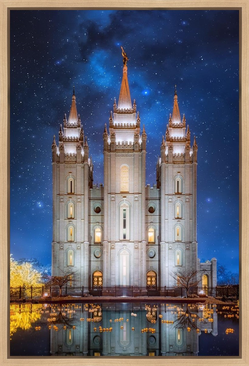 Salt Lake Starry Night Gallery Wrap