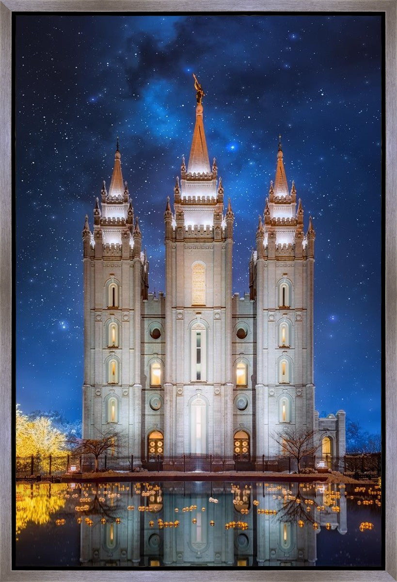 Salt Lake Starry Night Gallery Wrap