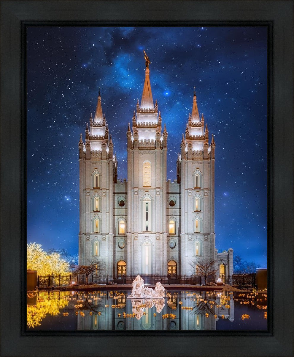 Salt Lake Starry Night Nativity Gallery Wrap