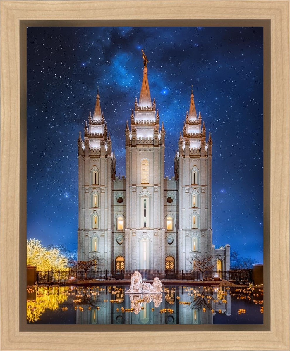 Salt Lake Starry Night Nativity Gallery Wrap