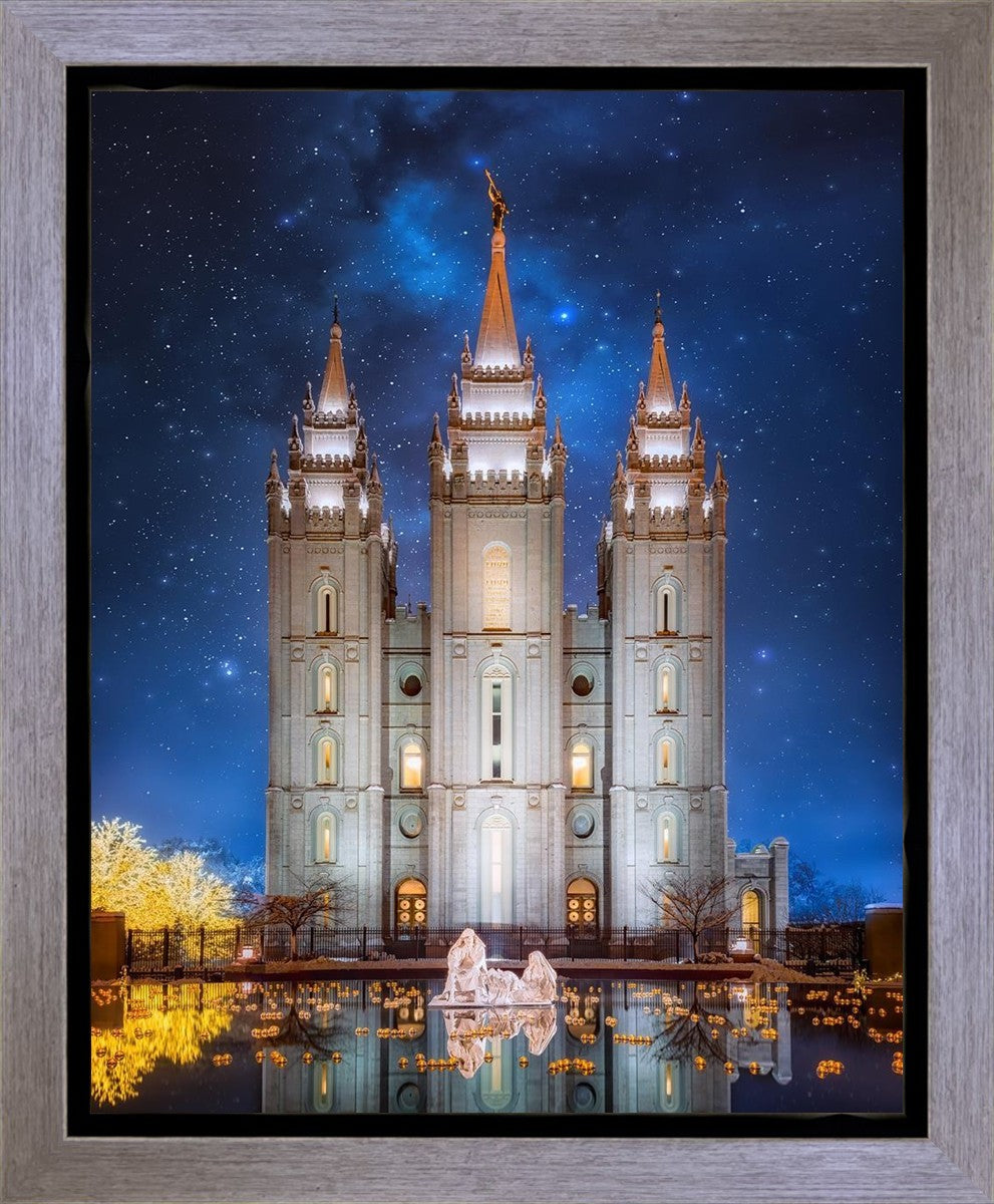 Salt Lake Starry Night Nativity Gallery Wrap