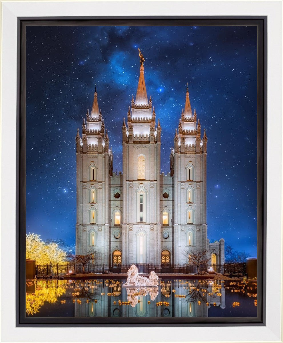 Salt Lake Starry Night Nativity Gallery Wrap