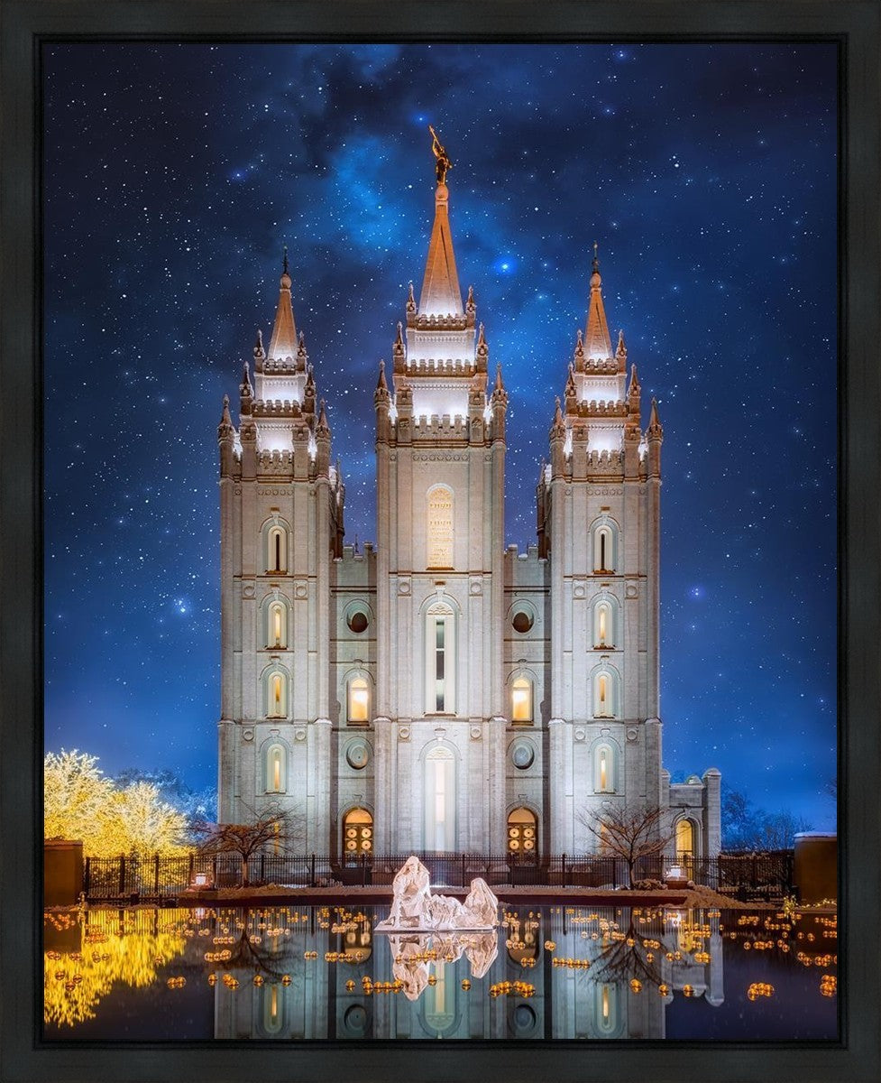 Salt Lake Starry Night Nativity Gallery Wrap