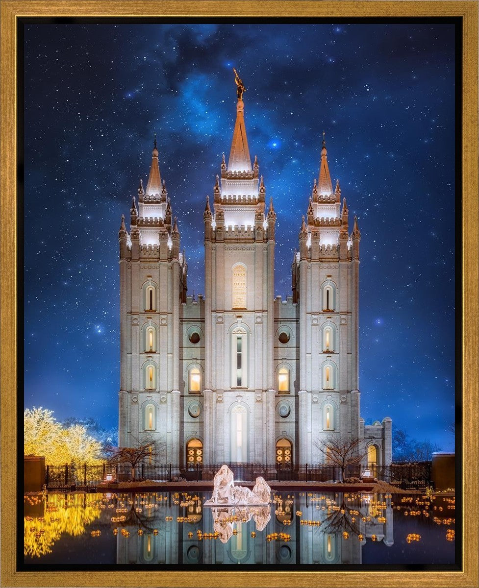 Salt Lake Starry Night Nativity Gallery Wrap
