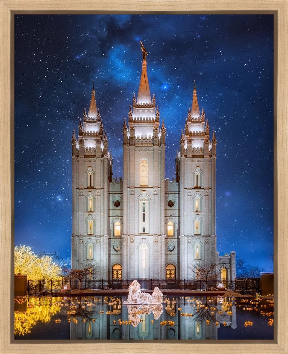 Salt Lake Starry Night Nativity Gallery Wrap
