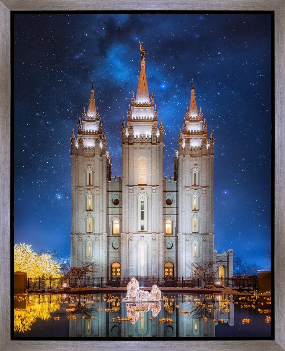 Salt Lake Starry Night Nativity Gallery Wrap