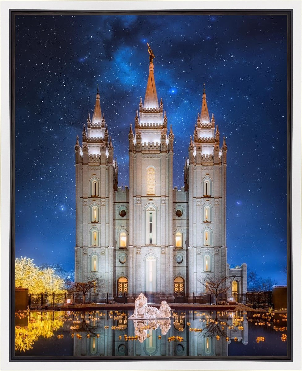 Salt Lake Starry Night Nativity Gallery Wrap