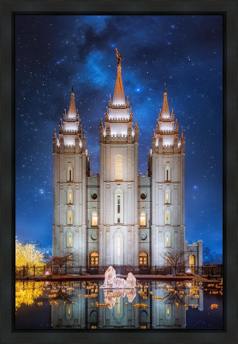 Salt Lake Starry Night Nativity Gallery Wrap