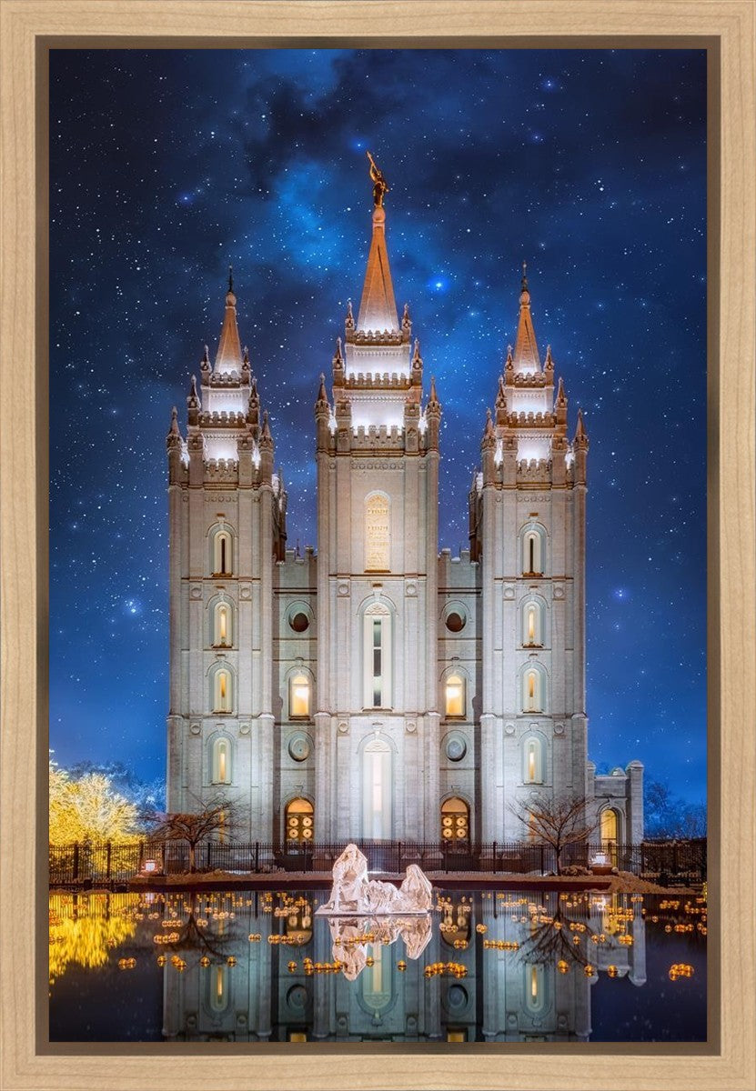 Salt Lake Starry Night Nativity Gallery Wrap