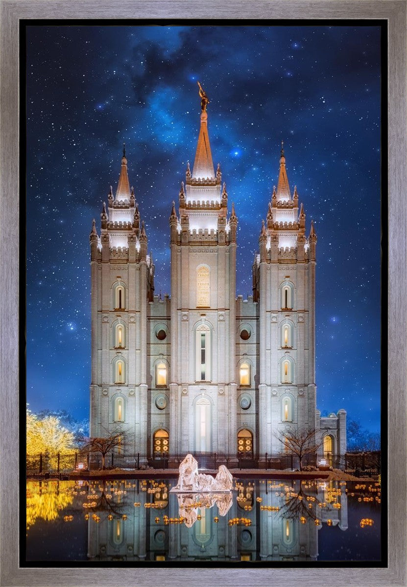 Salt Lake Starry Night Nativity Gallery Wrap