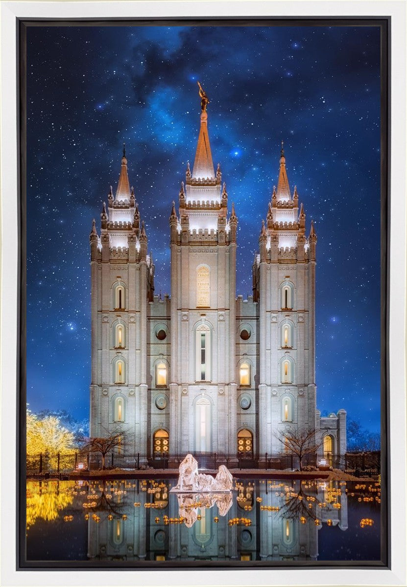 Salt Lake Starry Night Nativity Gallery Wrap
