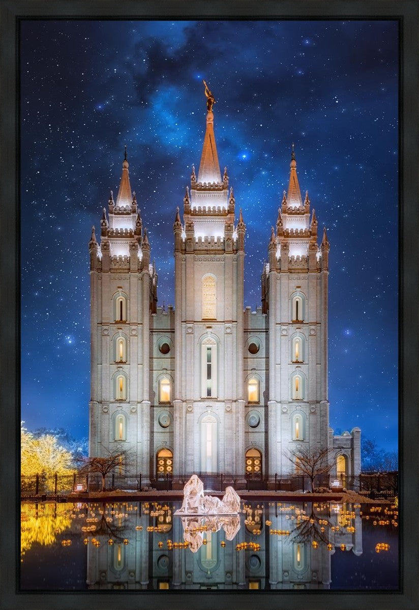 Salt Lake Starry Night Nativity Gallery Wrap