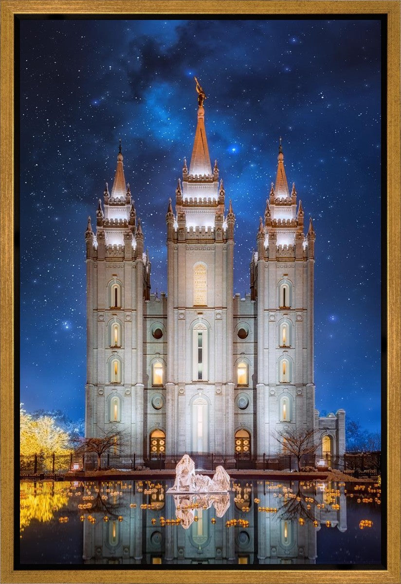 Salt Lake Starry Night Nativity Gallery Wrap