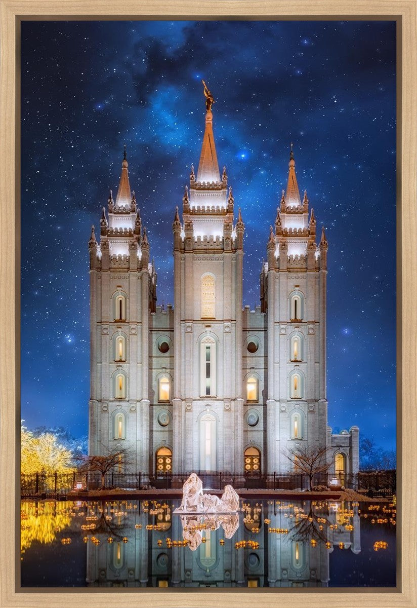 Salt Lake Starry Night Nativity Gallery Wrap