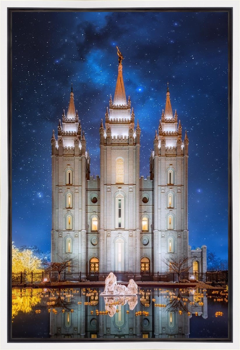 Salt Lake Starry Night Nativity Gallery Wrap