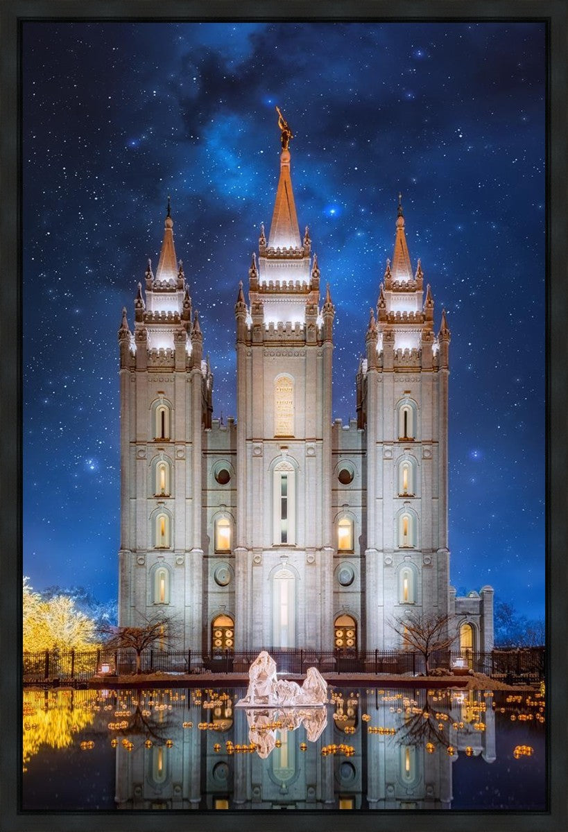 Salt Lake Starry Night Nativity Gallery Wrap