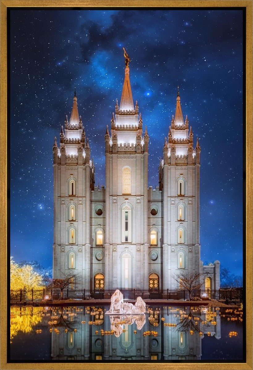 Salt Lake Starry Night Nativity Gallery Wrap