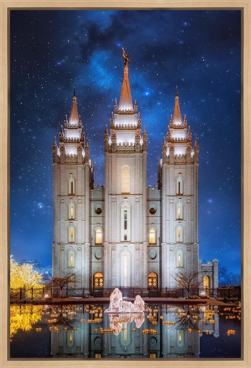Salt Lake Starry Night Nativity Gallery Wrap