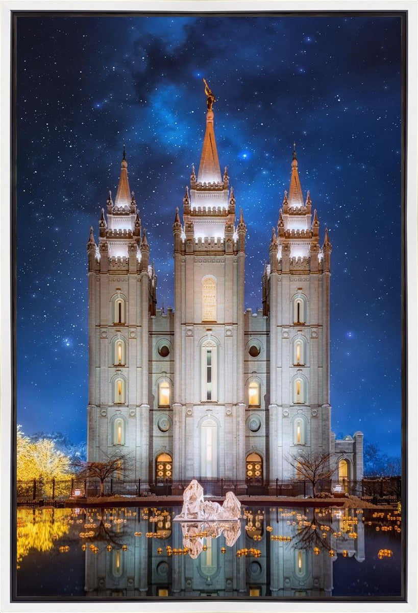 Salt Lake Starry Night Nativity Gallery Wrap