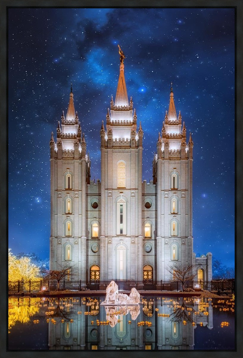 Salt Lake Starry Night Nativity Gallery Wrap
