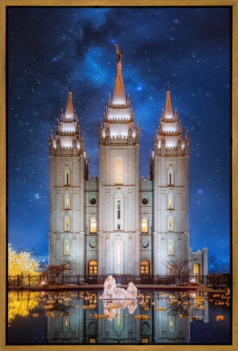Salt Lake Starry Night Nativity Gallery Wrap