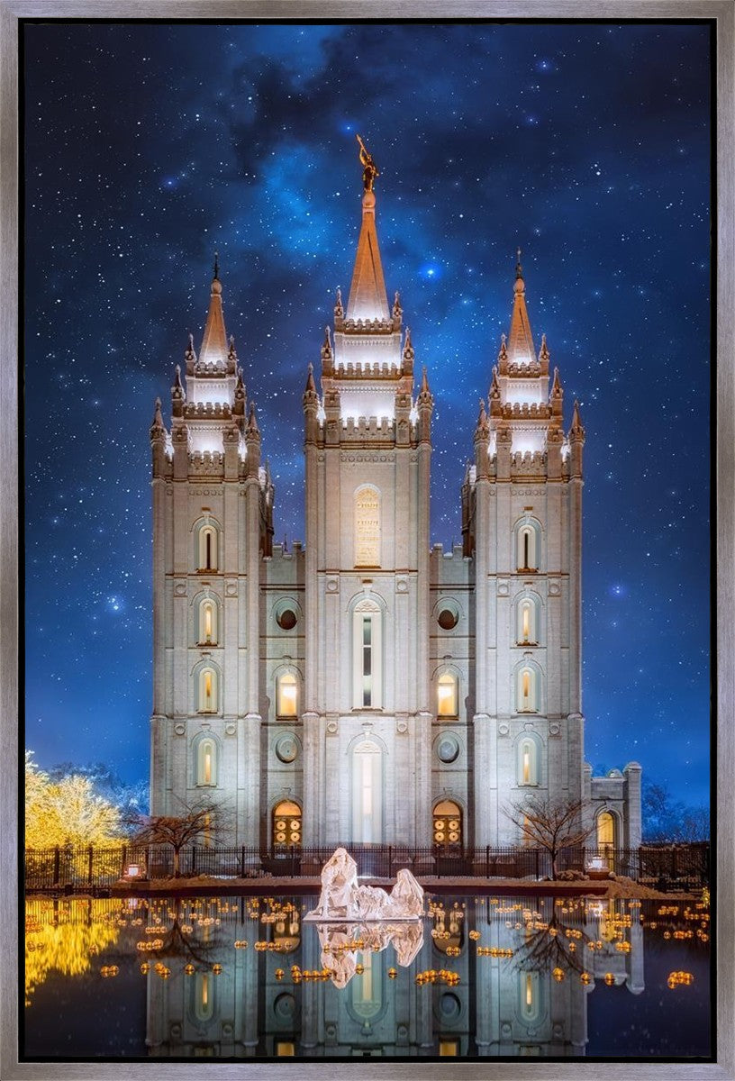 Salt Lake Starry Night Nativity Gallery Wrap