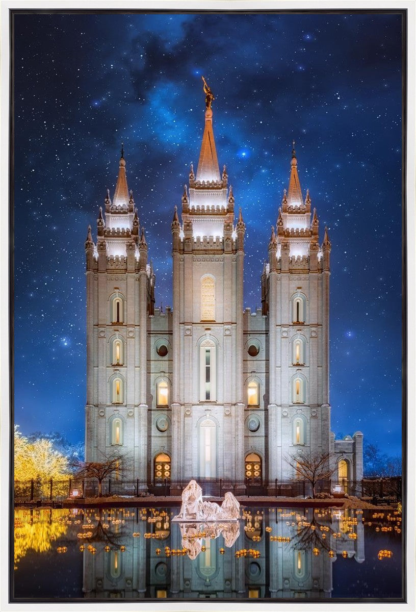 Salt Lake Starry Night Nativity Gallery Wrap