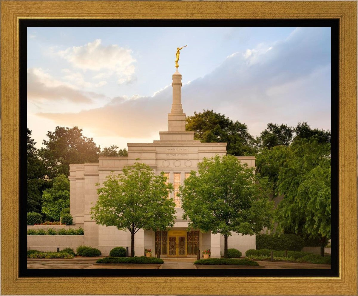 Winter Quarters Temple Rainy Evening Gallery Wrap