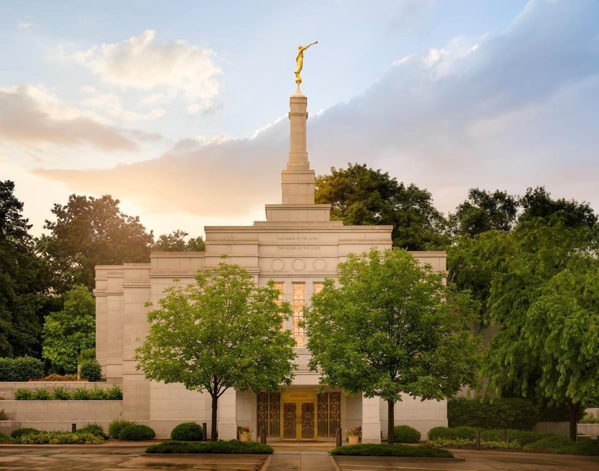 Winter Quarters Temple Rainy Evening Gallery Wrap