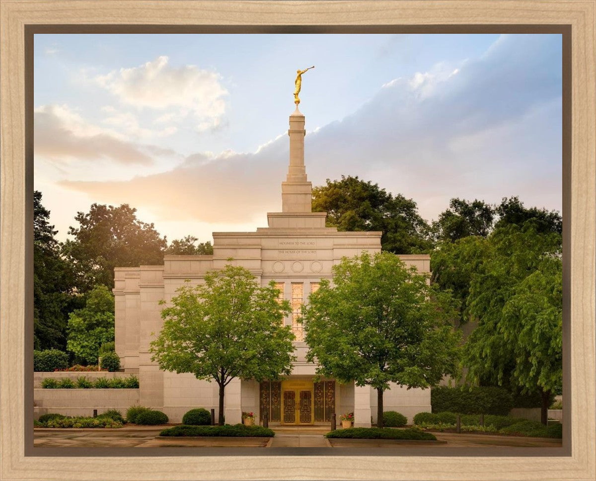 Winter Quarters Temple Rainy Evening Gallery Wrap