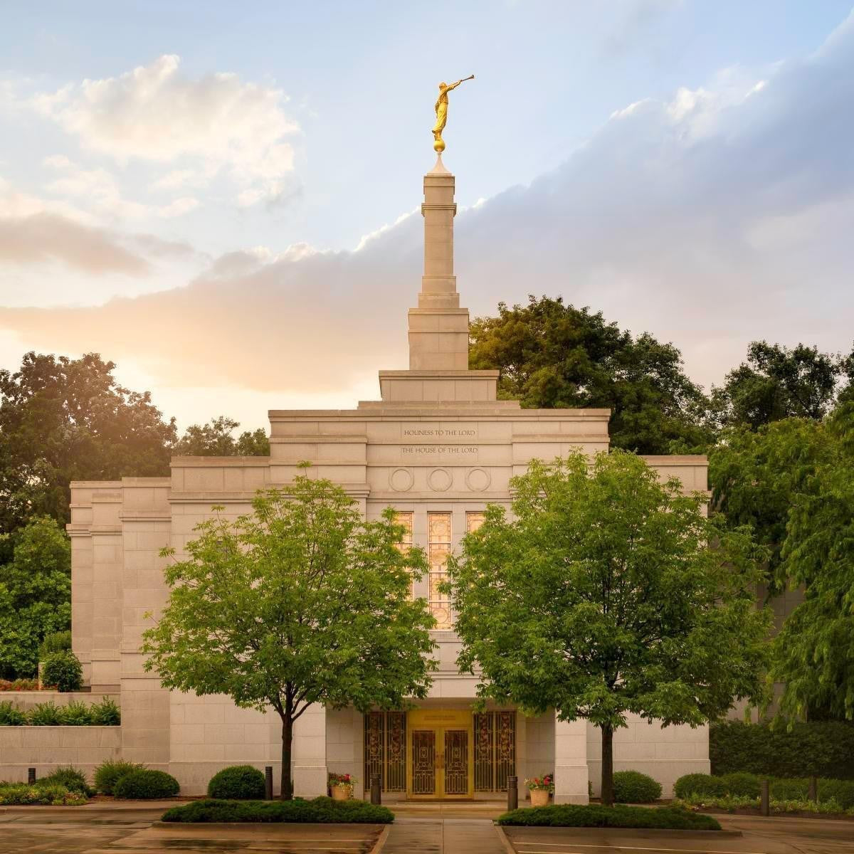 Winter Quarters Temple Rainy Evening Gallery Wrap