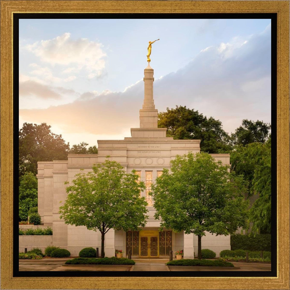 Winter Quarters Temple Rainy Evening Gallery Wrap