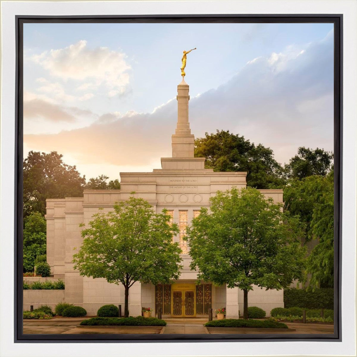 Winter Quarters Temple Rainy Evening Gallery Wrap