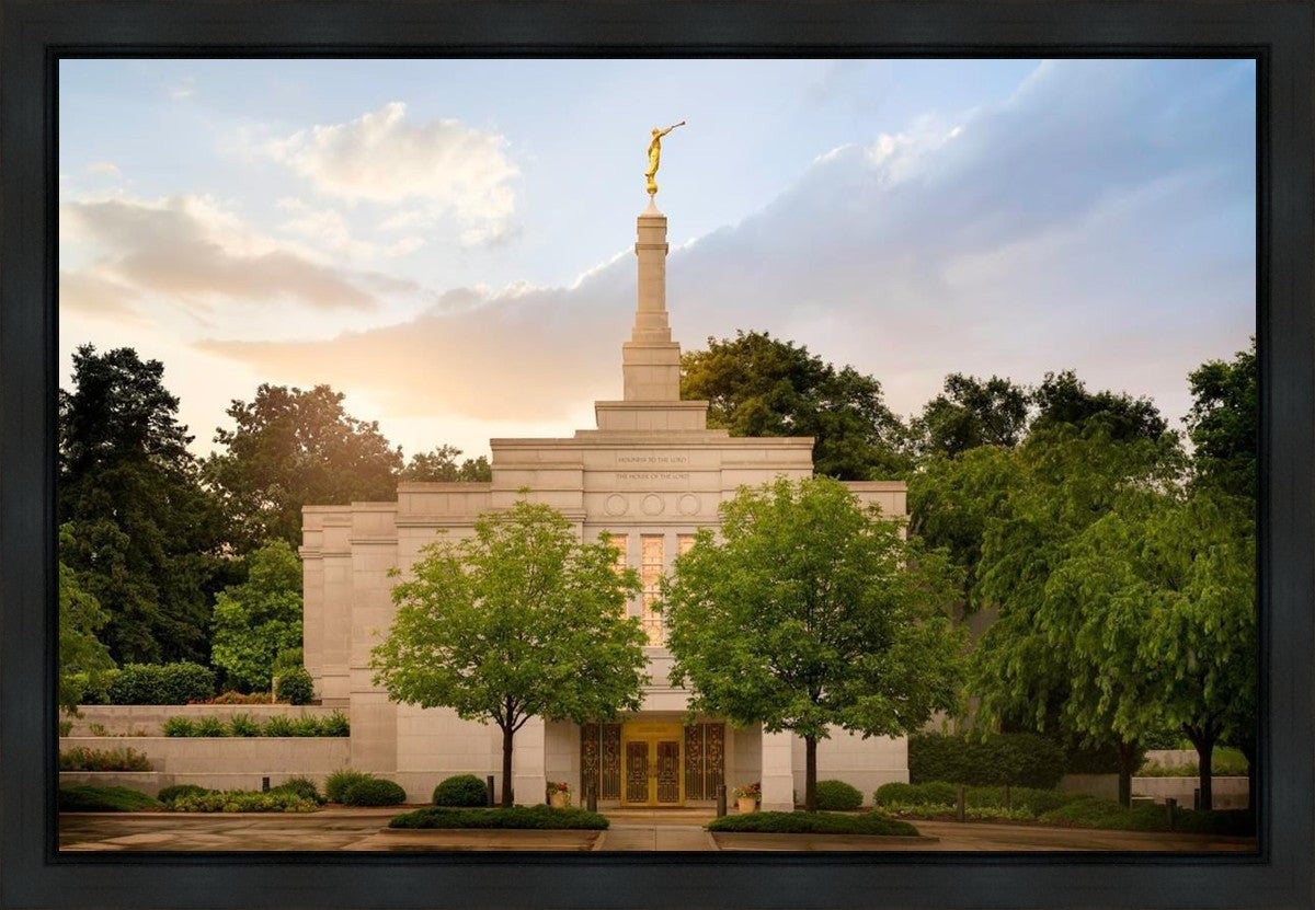 Winter Quarters Temple Rainy Evening Gallery Wrap