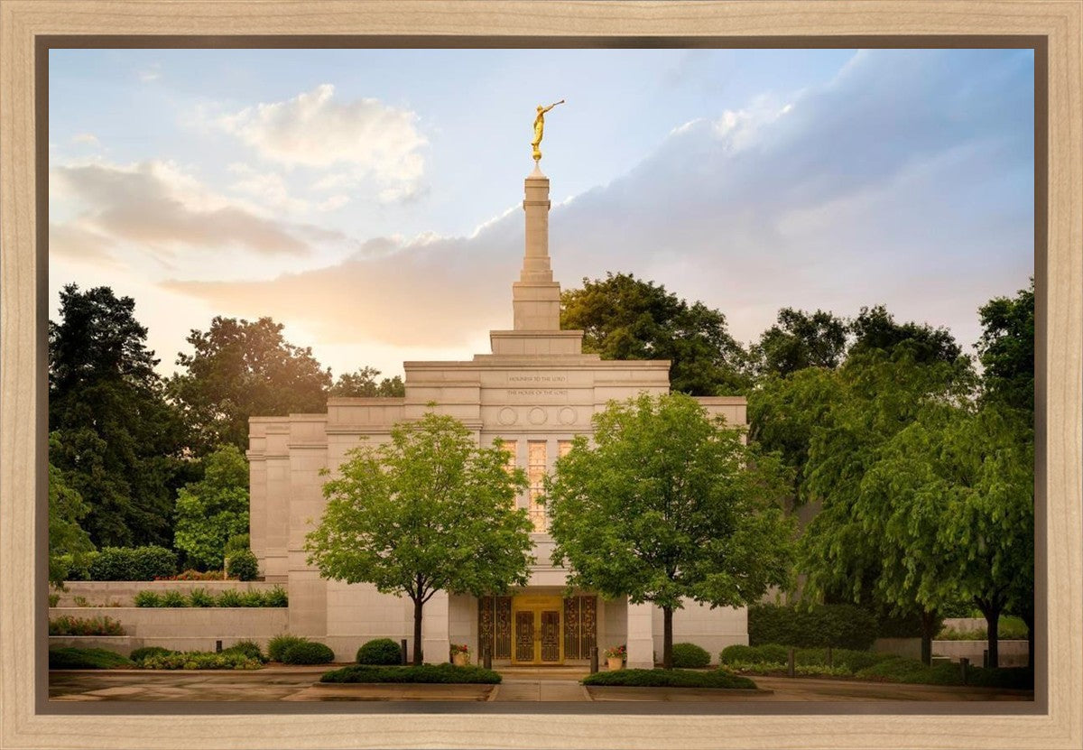 Winter Quarters Temple Rainy Evening Gallery Wrap