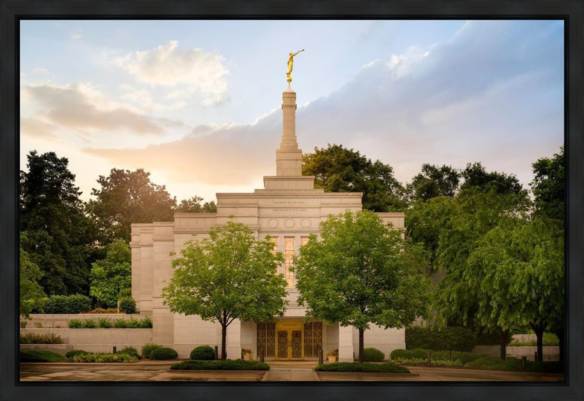 Winter Quarters Temple Rainy Evening Gallery Wrap