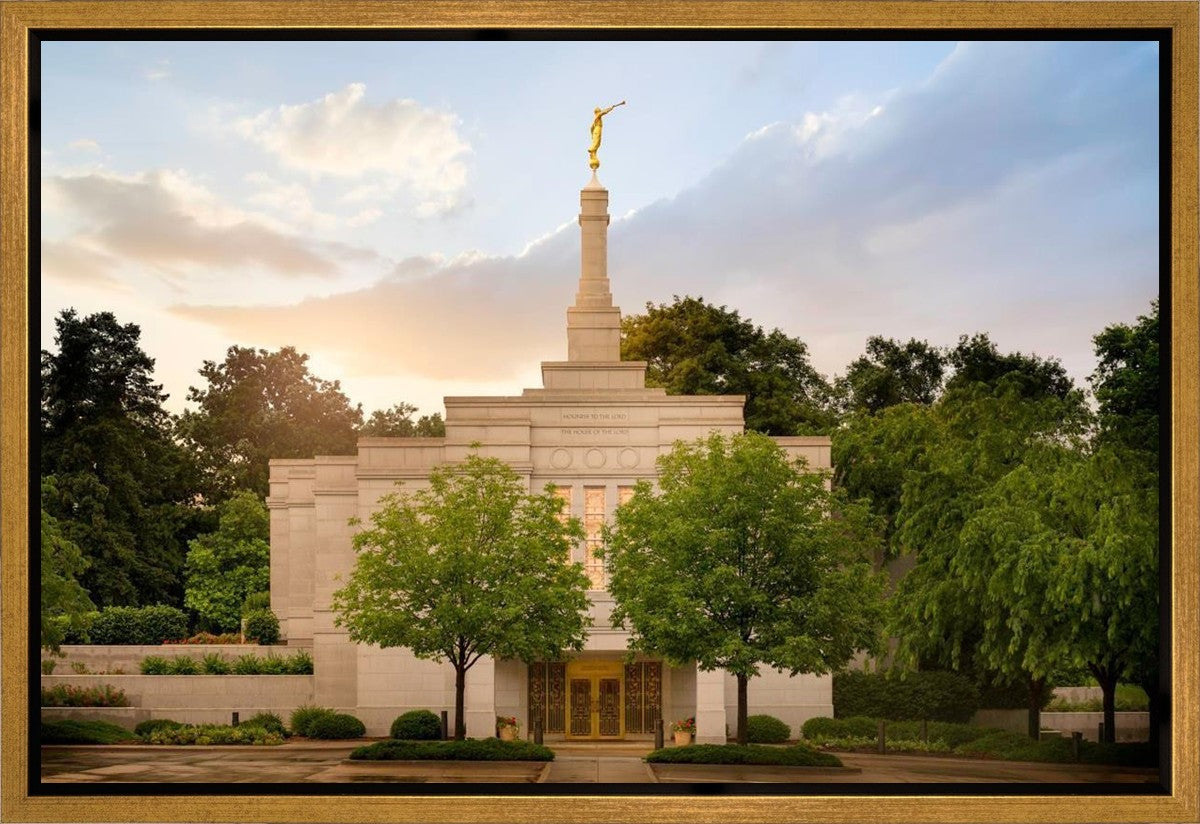 Winter Quarters Temple Rainy Evening Gallery Wrap