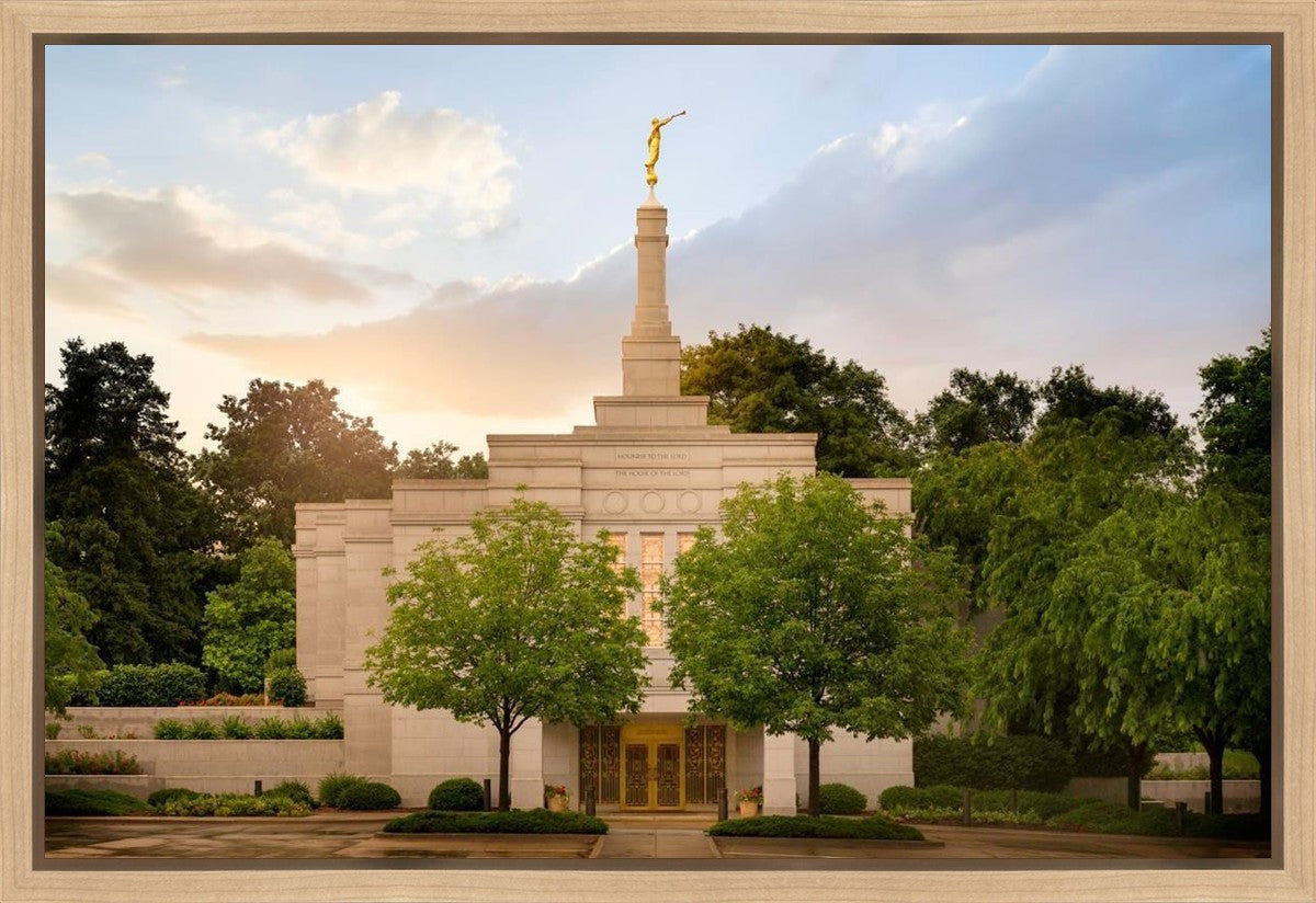Winter Quarters Temple Rainy Evening Gallery Wrap