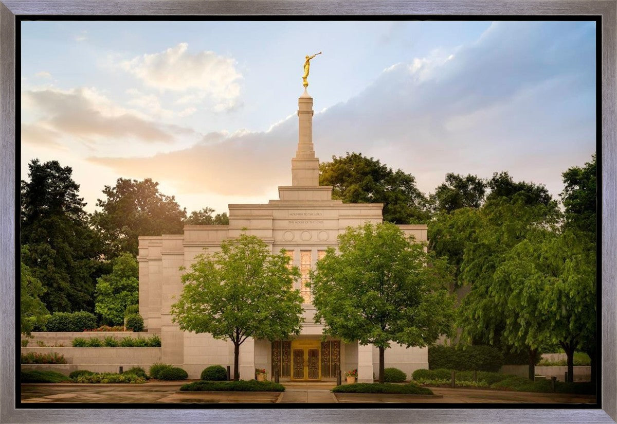 Winter Quarters Temple Rainy Evening Gallery Wrap