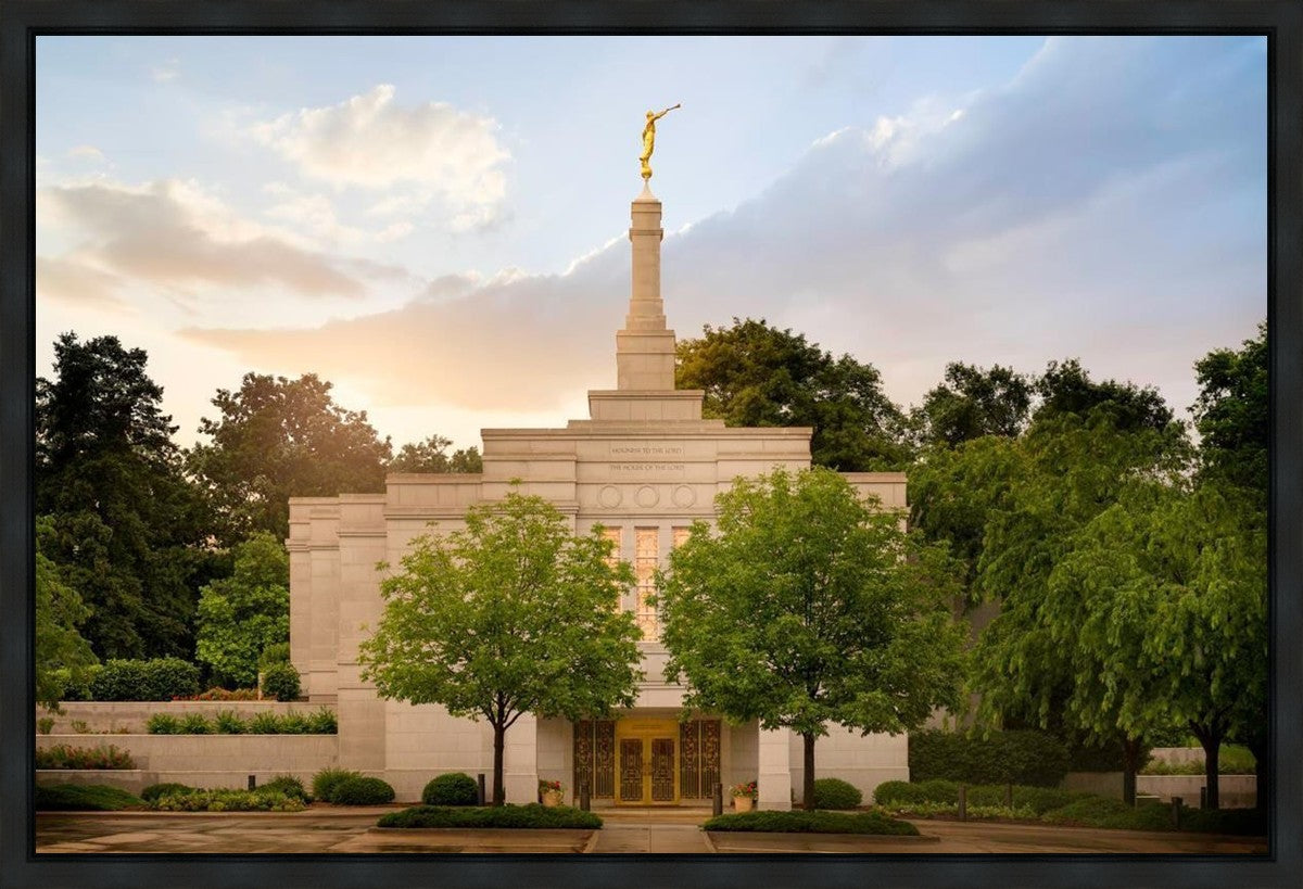 Winter Quarters Temple Rainy Evening Gallery Wrap