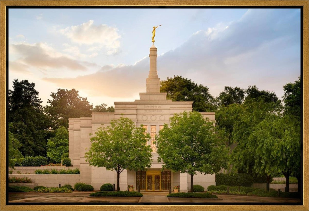 Winter Quarters Temple Rainy Evening Gallery Wrap