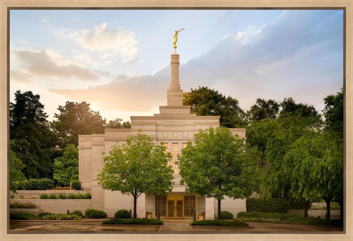 Winter Quarters Temple Rainy Evening Gallery Wrap