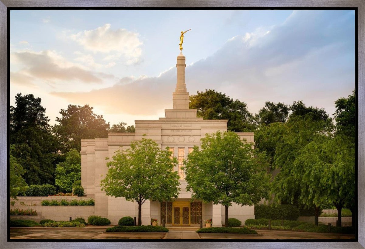 Winter Quarters Temple Rainy Evening Gallery Wrap